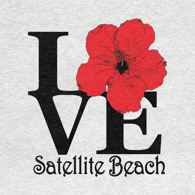 Satellite Beach LOVE Red Hibiscus by SatelliteBeach